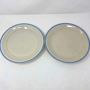 Set of 2 Vintage Everstone Stoneware Plates